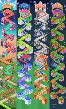 Illustration by me, Map design for Piano Tiles 2's various events 2024-2025. ©Kooapps